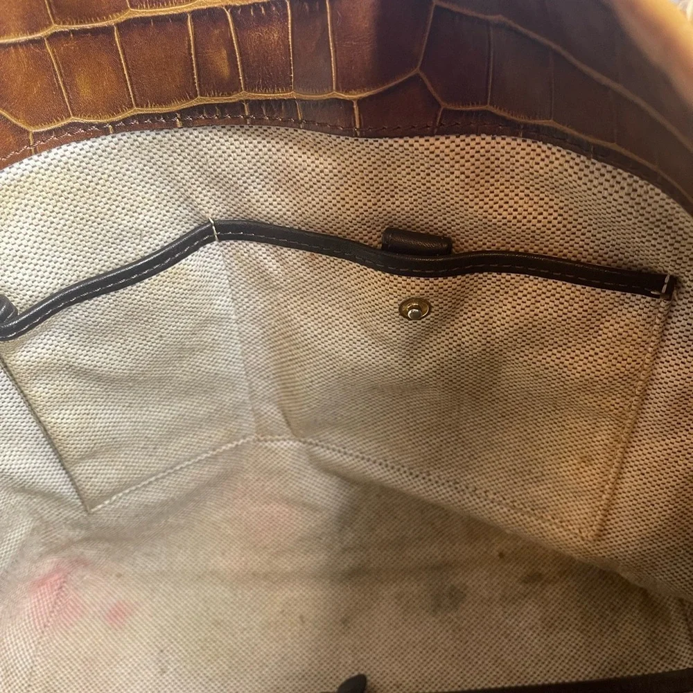 Dooney & Bourke Croco Embossed Logo Lock Sac Hobo leather Bag sn# J3362320